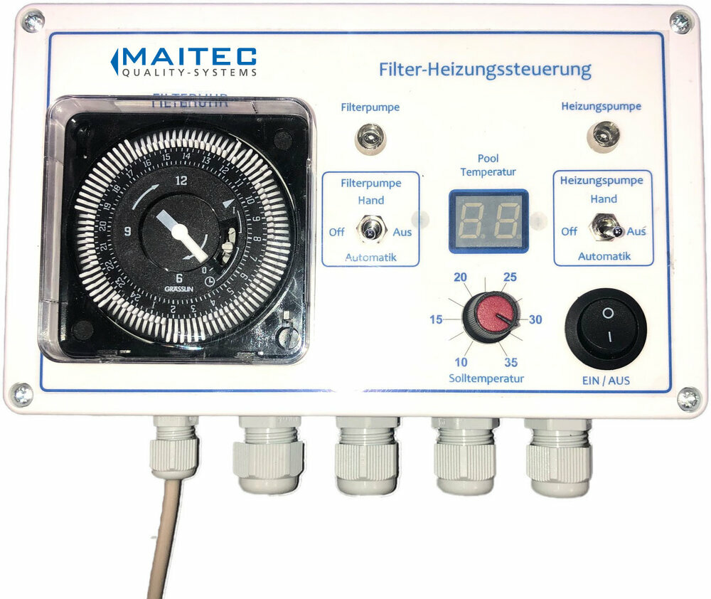 Filter-Heizungssteuerung mit Temperaturanzeige max 2,8kW-230 Volt